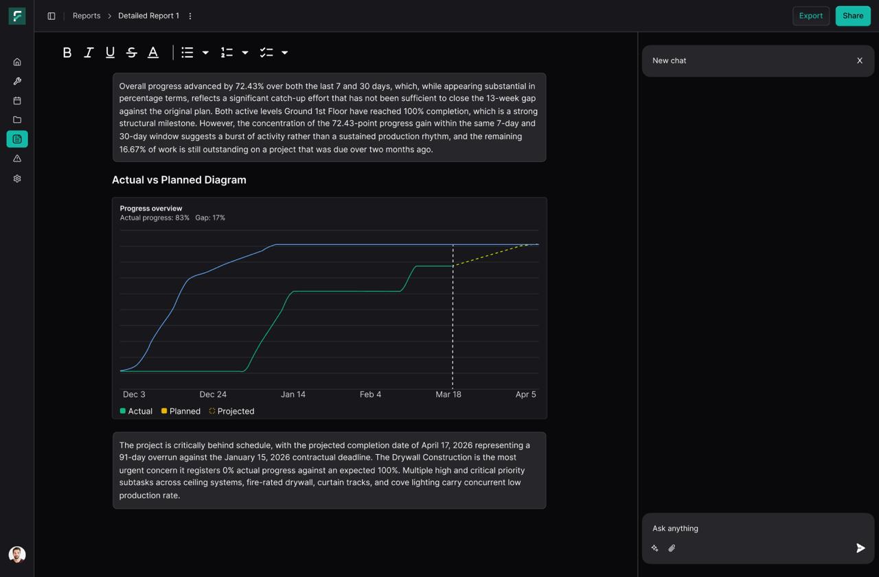 FlowStruct AI Dashboard - Autonomous Reporting Engine